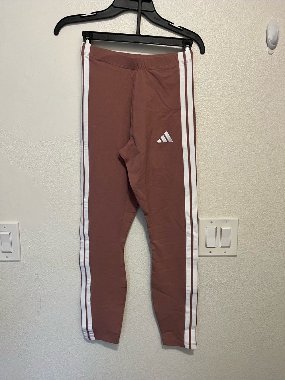 Adidas' Brown Side-Stripe Leggings